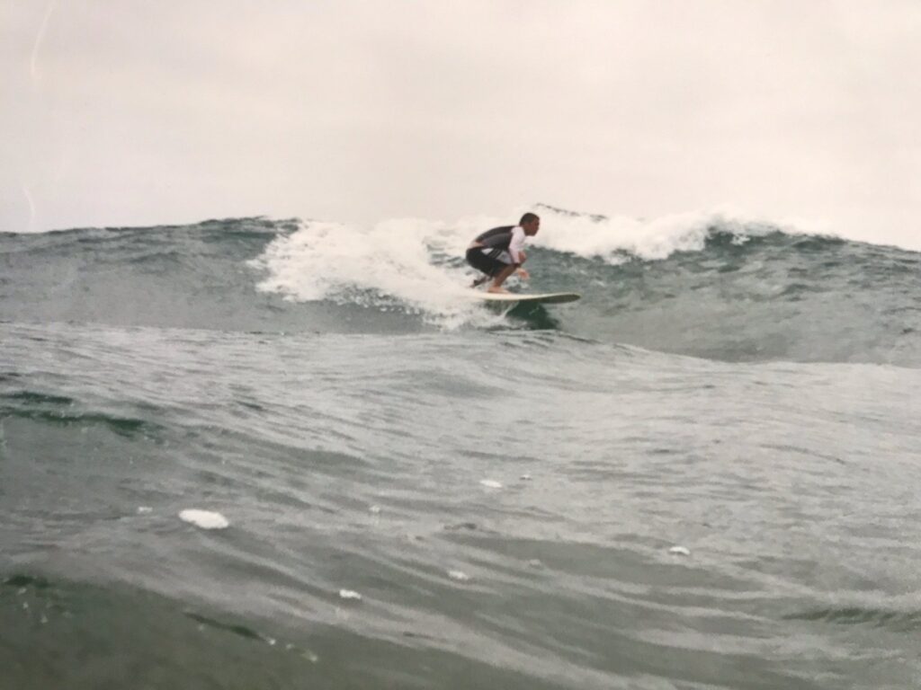 Josh surfing