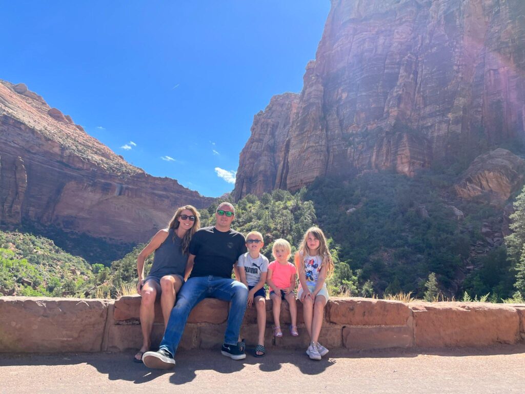 ParentingAdventures family on road trip through Zion