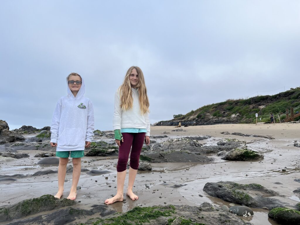 kids on carpinteria beach