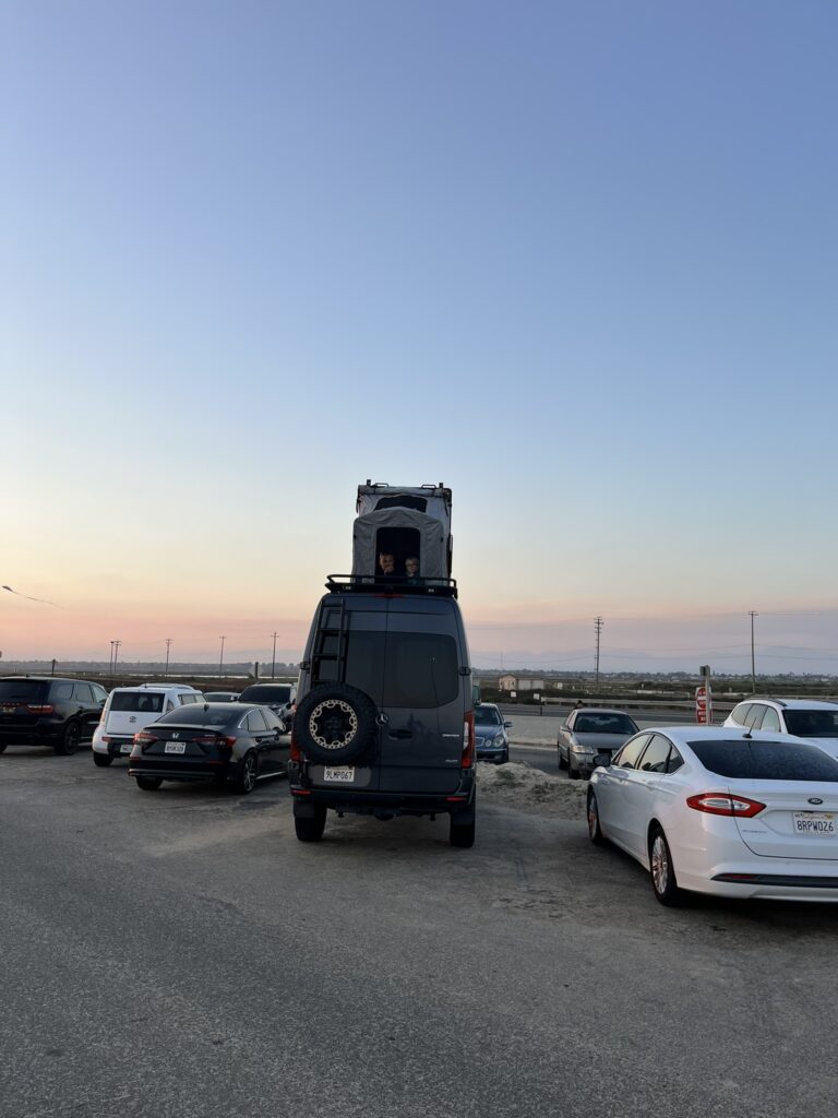 roof tent at beach