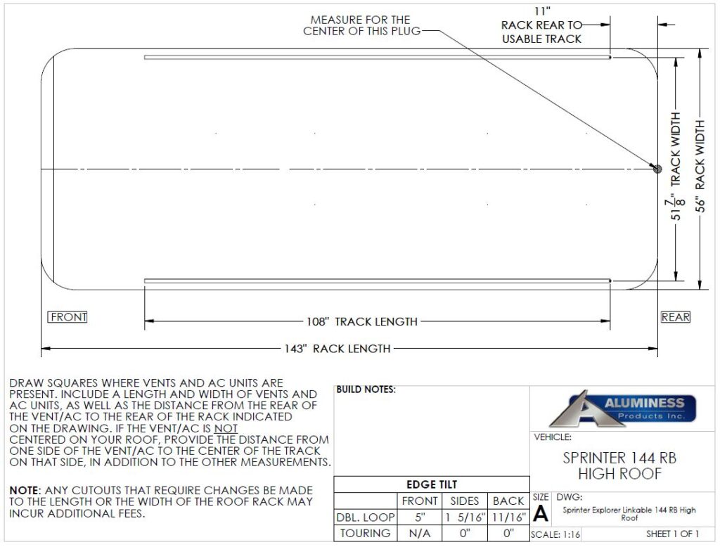 roof rack dimensions