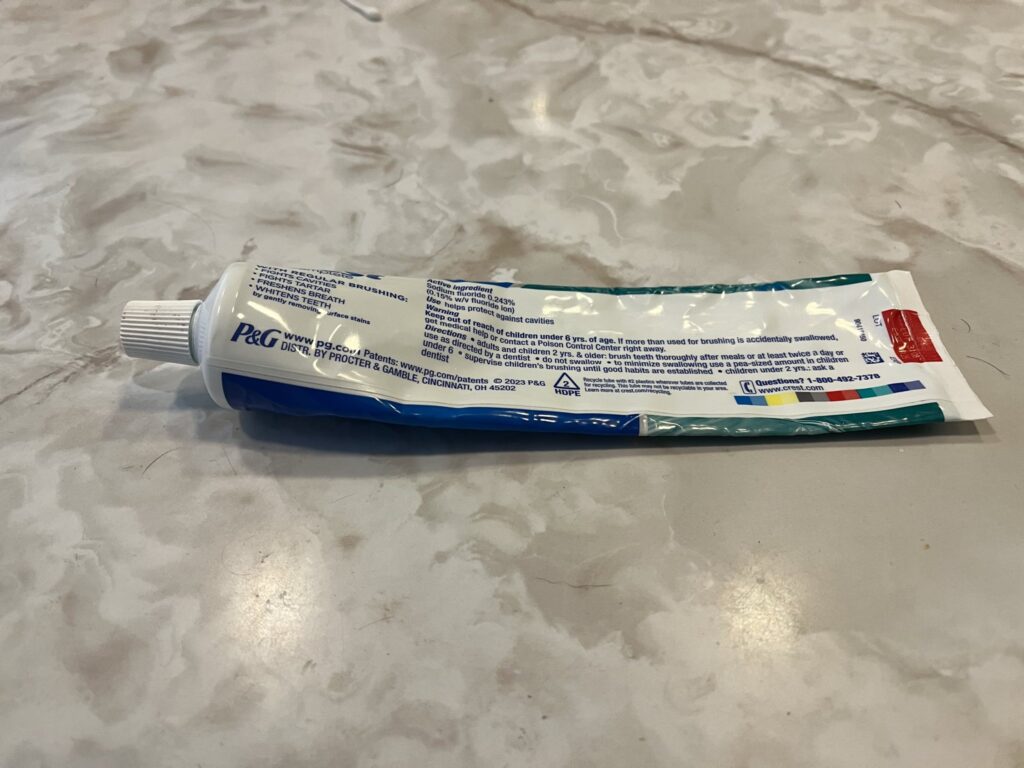 toothpaste correct